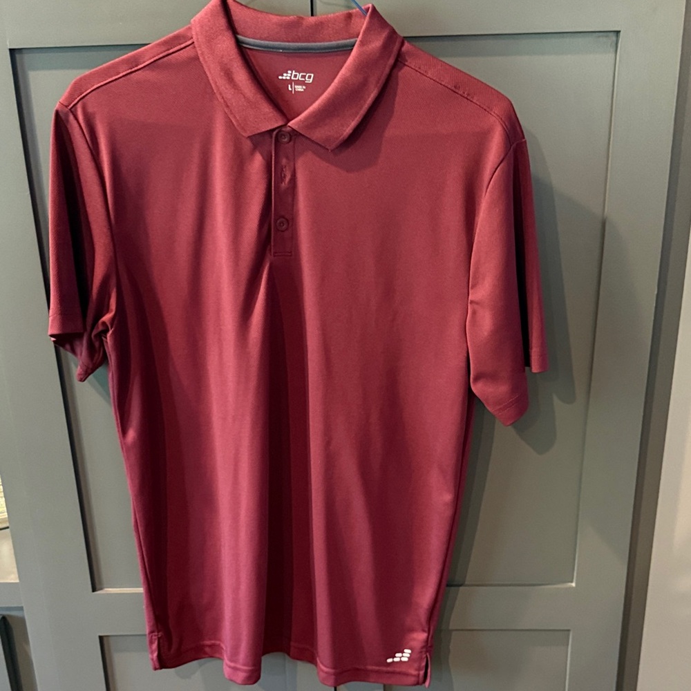 BCG Men's Burgundy Polo Shirt